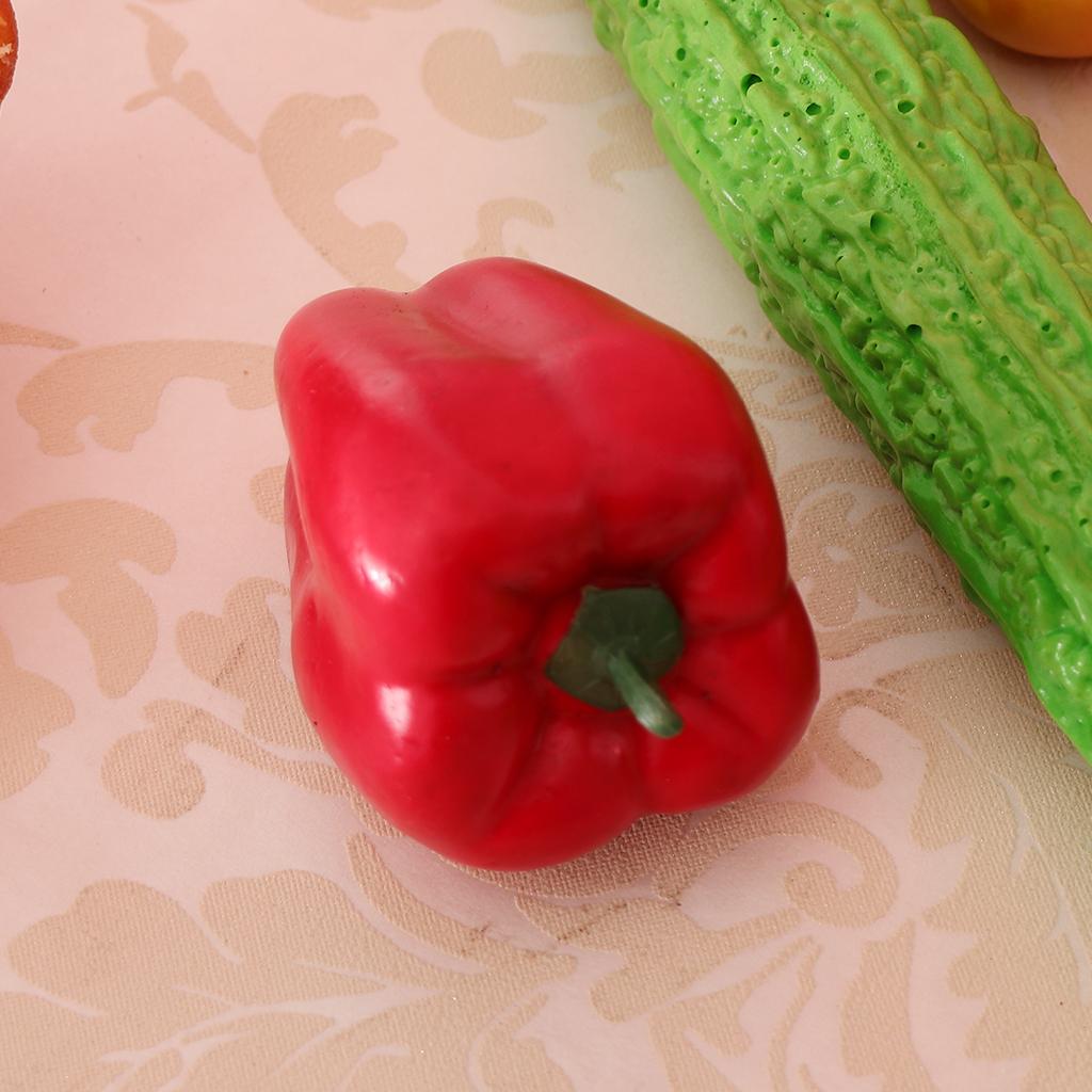 装飾食品リアルな野菜人工ピーマン写真ショー用のリアルな野菜の装飾