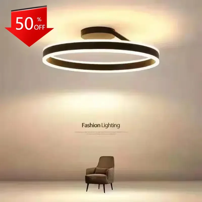 2026 Nordic Modern Metal Led Lustre Ring Ceiling Decoration Chandelier Dimmable for Table Dining Living Room Bedroom Fashion Pen