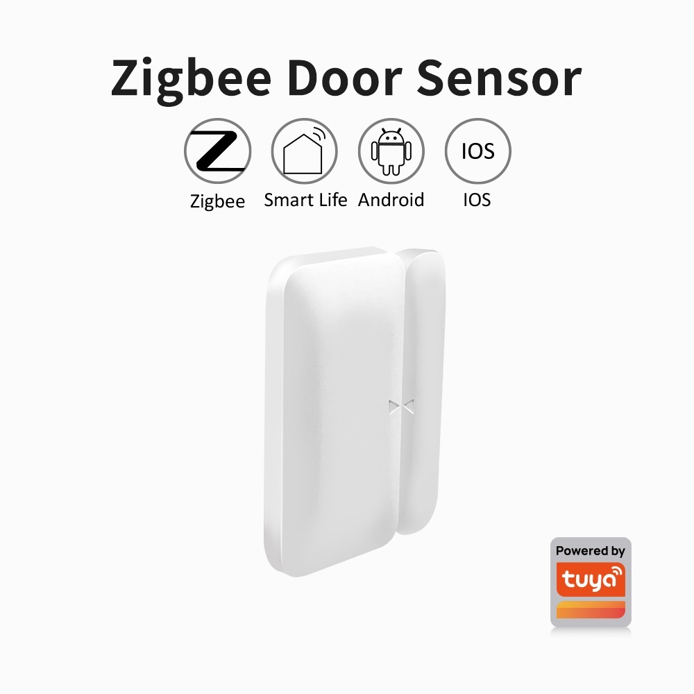 Tuya Zigbee ワイヤレスドア窓センサーミニスマートホームワイヤレスドア検出器ドア開閉警報システム Alexa 用