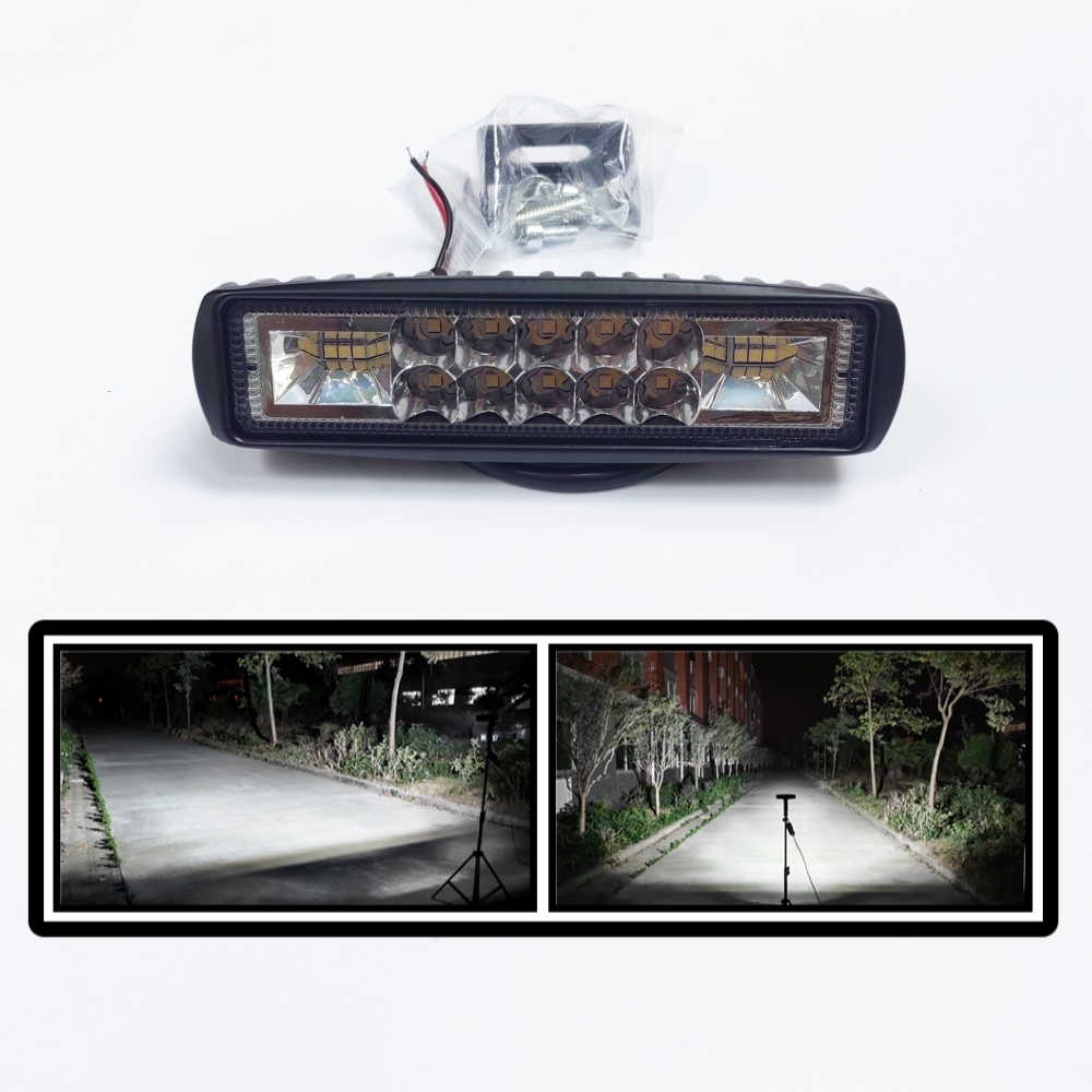 1Pc オートバイヘッドライト 12 V-60 V 電動自転車追加ライト高低ビームバイクフロント LED ライト 4x4 オフロード補助ランプ 18 ワット