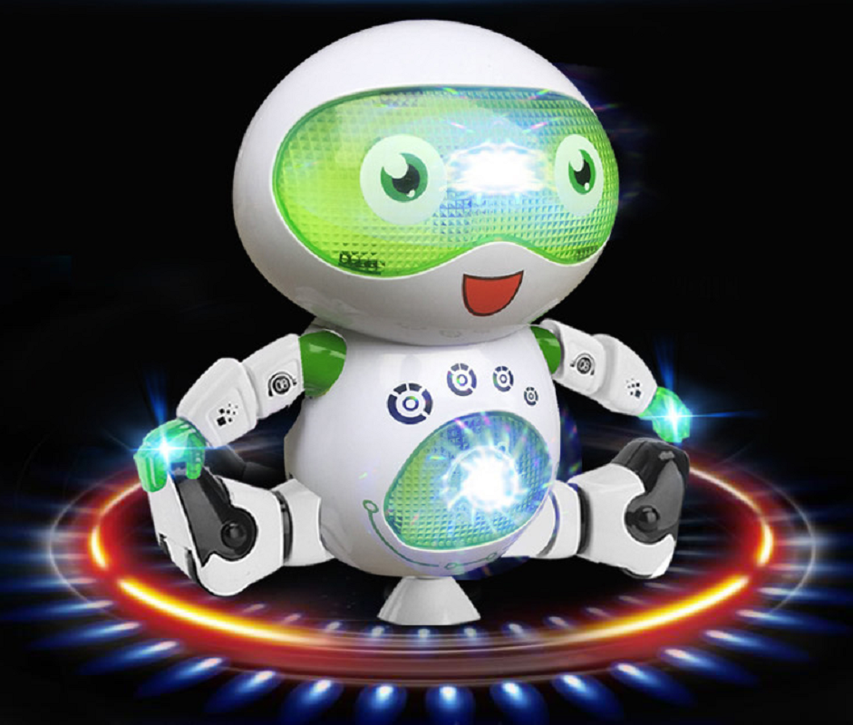 楽しいダンスロボット 360 スペース回転点滅サウンドロボットインタラクティブおもちゃライトと音楽電池式誕生日ギフト