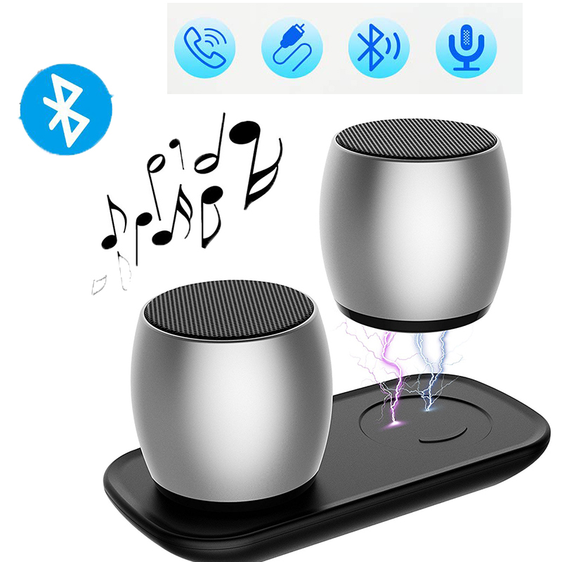 ポータブル Bluetooth スピーカー ワイヤレス デュアル スピーカー ミニ サイズ サラウンド HD サウンド ハンズフリー