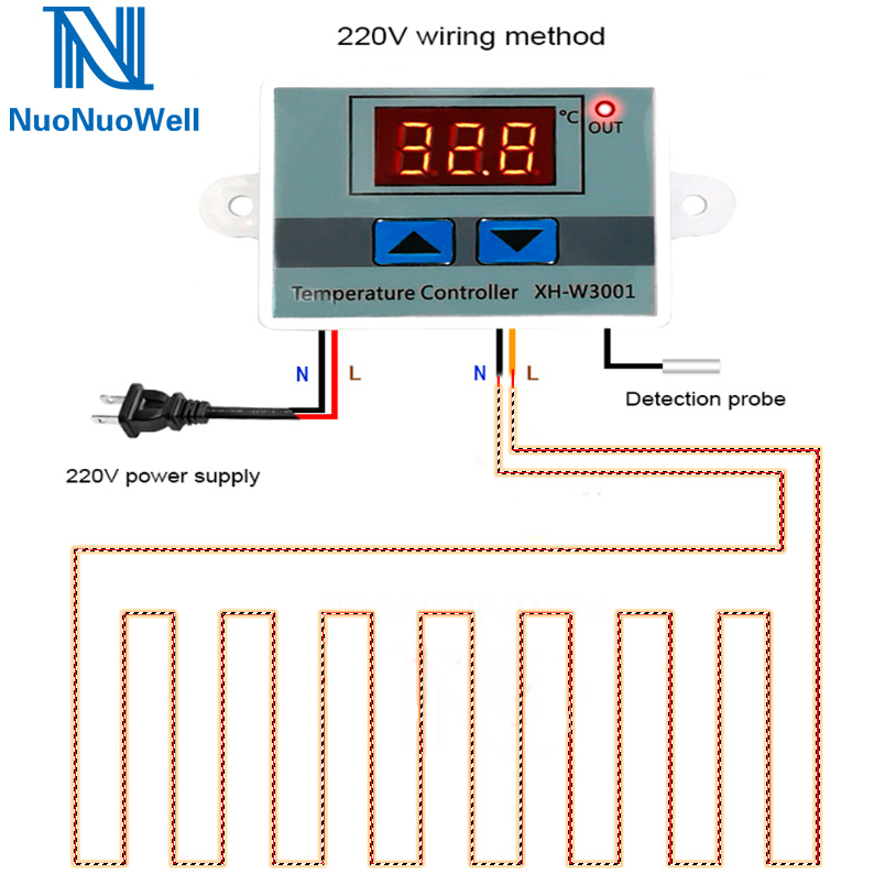 12 V/24 V/220 V マイクロコンピュータデジタル温度コントローラー LED ディスプレイ温室暖房サーモスタットインキュベーター水族館の使用