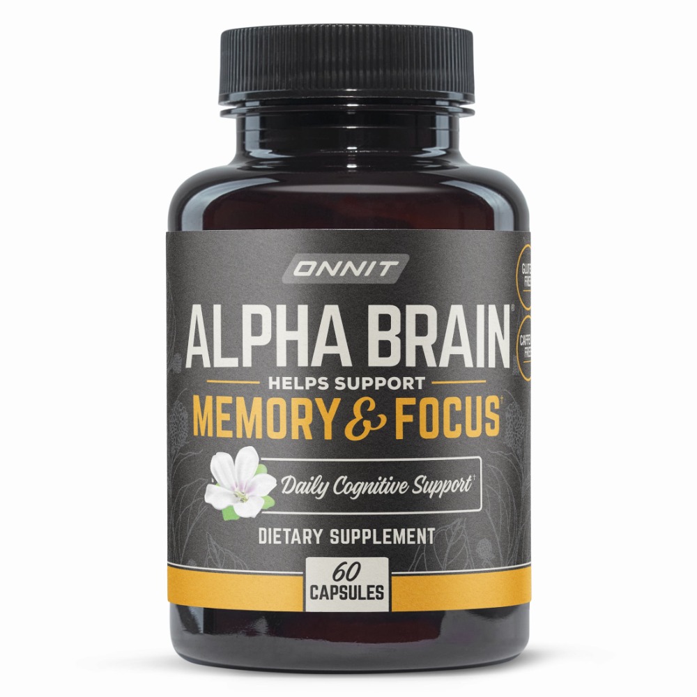 Alpha BRAIN 脳の健康、記憶力、集中力のサポートのためのプレミアム向知性薬、60 カプセル