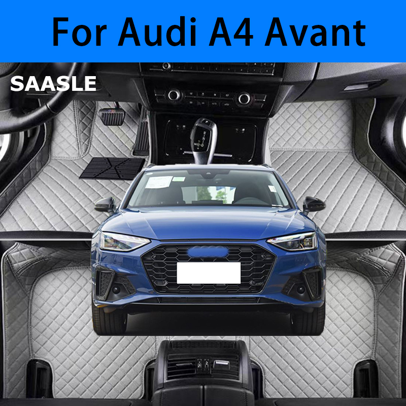 SAASLE カスタム車のフロアマットアウディ A4 アバント B8 B9 2004-2024 年自動車カーペット Foot Coche Accessorie