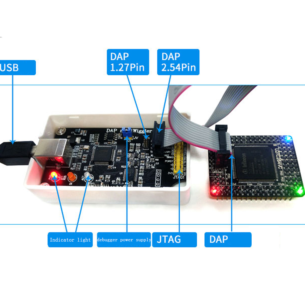DAP ダウンローダー シミュレーター プログラマー デバッガー 読み取り書き込み TC264 ダウンローダー サポート XC800/XC2000/XE166/XMC1000/XMC4000