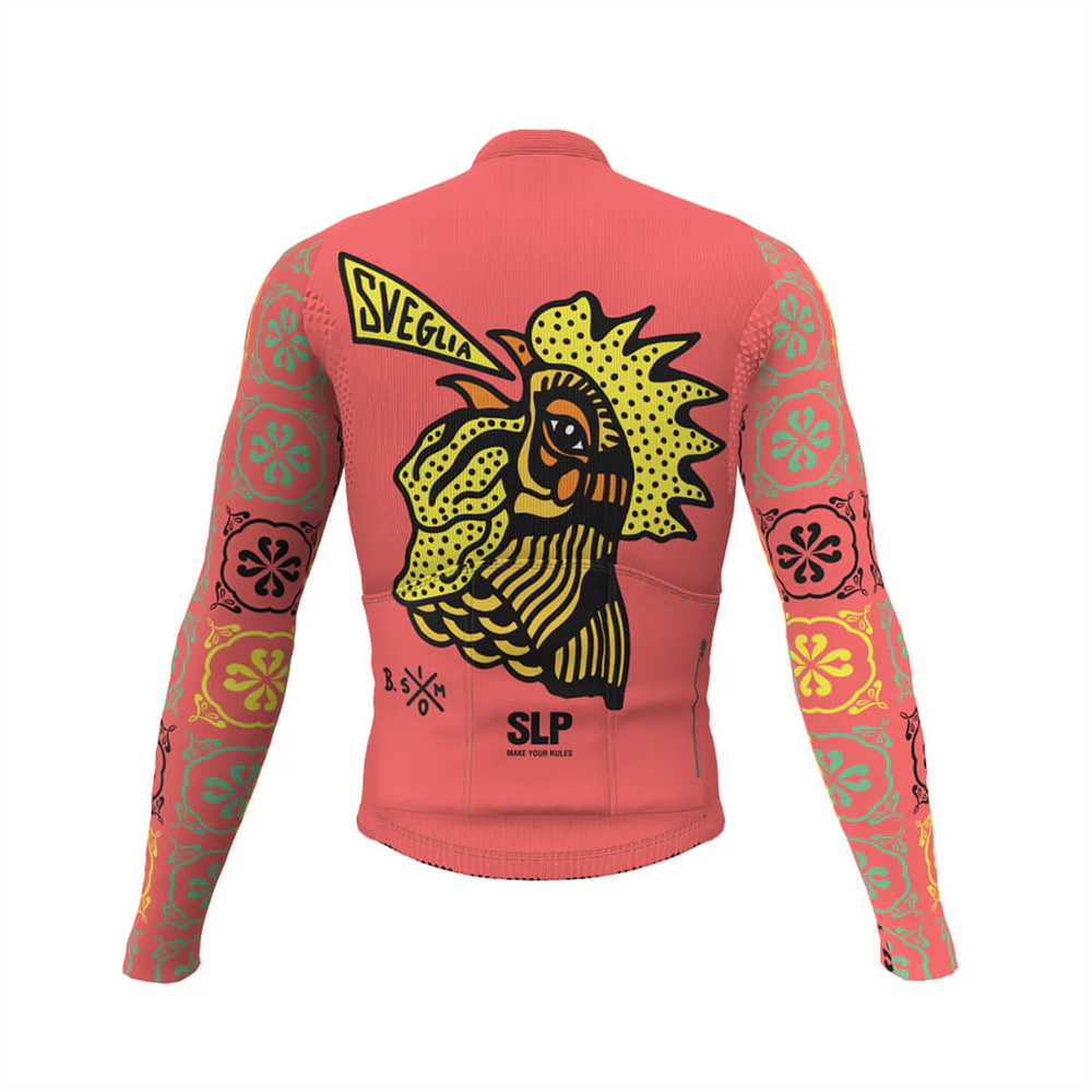 SLP 男性長袖サイクリングジャージバイク自転車ランニング MTB 通気性春と秋の薄手のコートレーシングプロチームジャージ