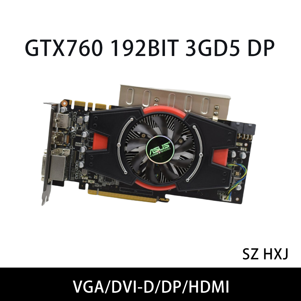 ASUS GTX760 192ビット 3GD5 DPグラフィックス対応 DVI-D VGA DVI-I PCI 3.0 6+6ピン デスクトップPC用