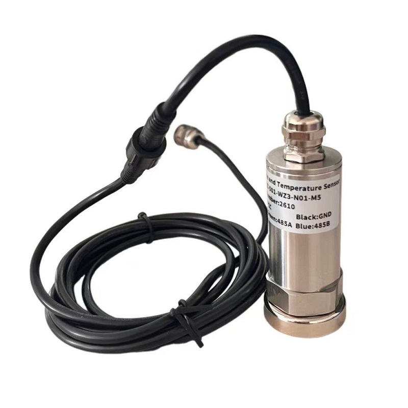 RS485 Modbus 3 軸ステンレス鋼温度振動センサー 10-1600Hz 10-5000Hz スレッド磁気取り付けギアボックス用