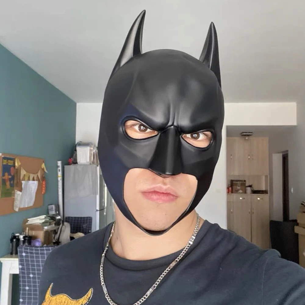 バットマスクヘッドギアラテックス素材コスプレヘッドギアハロウィンナイトダンスパーティー大人の仮装マスクラテックスマスク男性用アニメ
