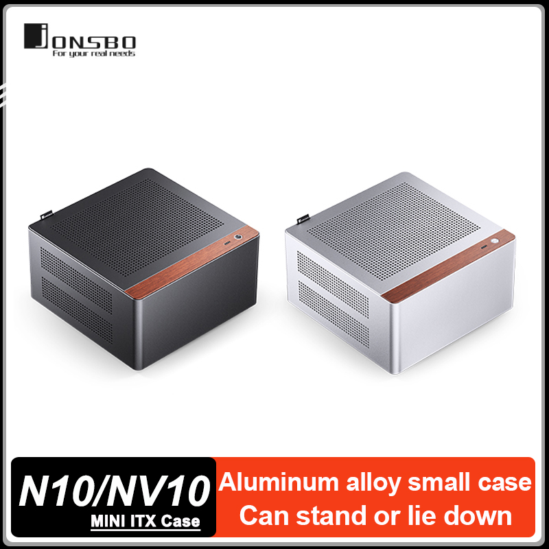 JONSBO NV10 N10 ITX MINI ケース 4.5L アルミ合金デスクトップオフィスコンピュータケースは 1U フレックス電源をサポート