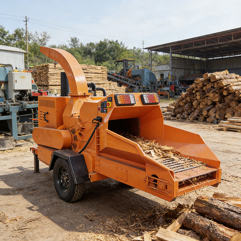 Customized Large Beech Wood Shredder Vehicle-mounted Crawler/Wheel Chipper Garden Mulcher for Home Yard Landscaping Waste