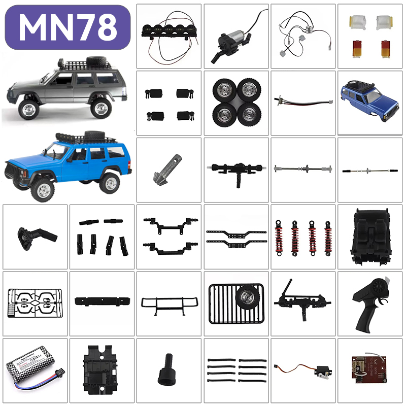 Mn78 チェロキー オリジナル アクスル シェル メッシュ プルロッド フロント リア ドア ウェーブ ボックス ランプ セット リモコンシート付き