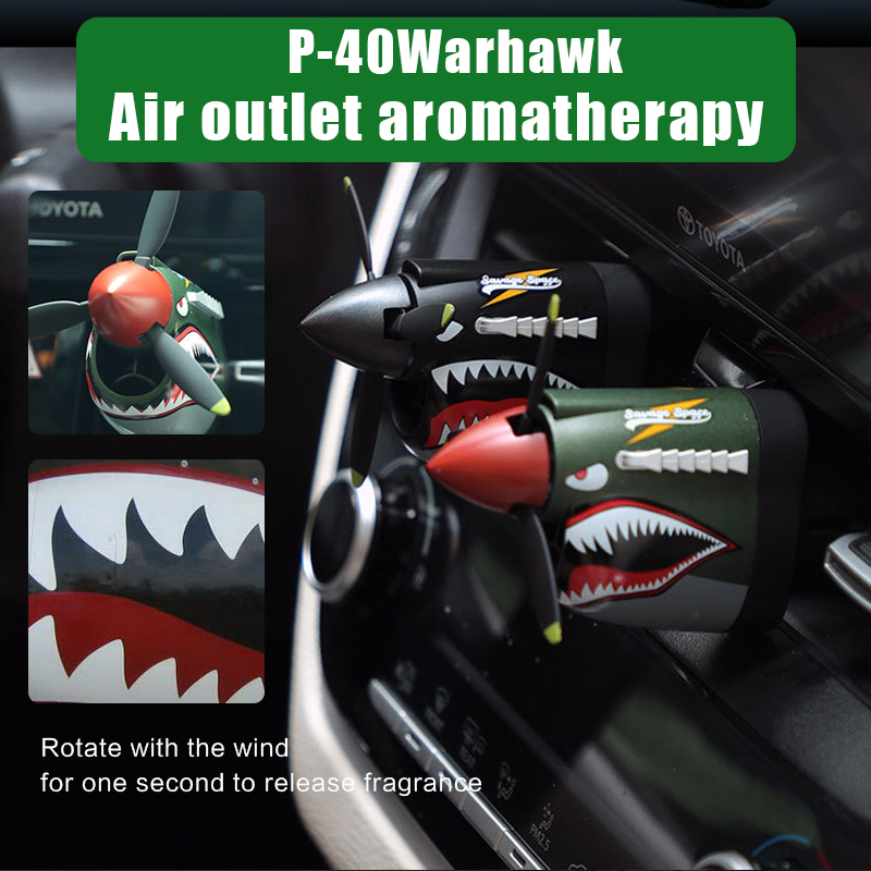 P-40 ウォーホーク自動インテリア小さな装飾戦闘機デザイン香水ディフューザー回転プロペラ車の香り