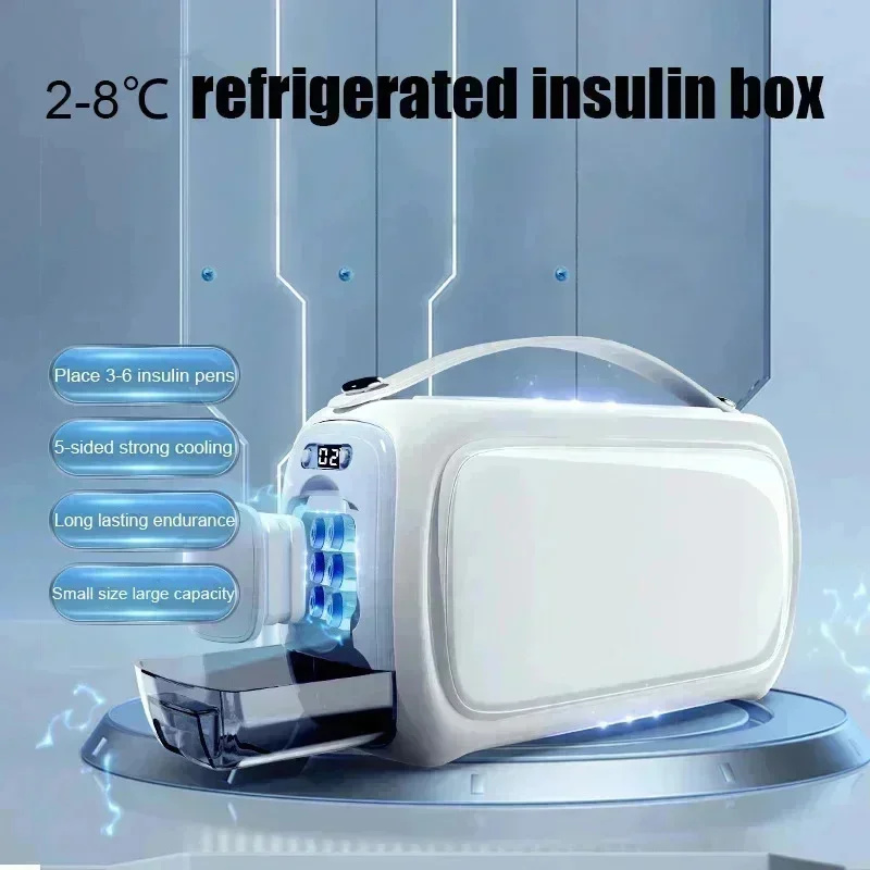 2-8℃インスリン冷蔵ボックスポータブル薬物保管ボックス医薬品ワクチンインターフェロン冷蔵容器ミニ冷蔵庫