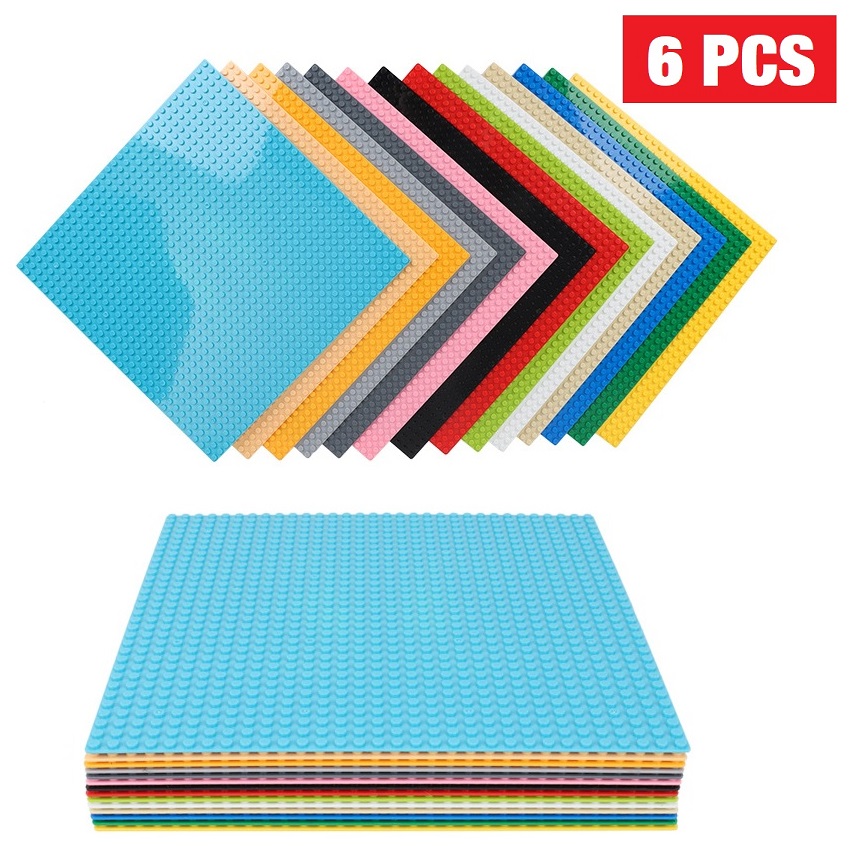 6PC クラシックベースプレート 32 × 32 16 × 32 ドットベースプレートレンガ DIY アセンブリ ABS プラスチックビルディングブロック互換性のあるブランドフィギュア市