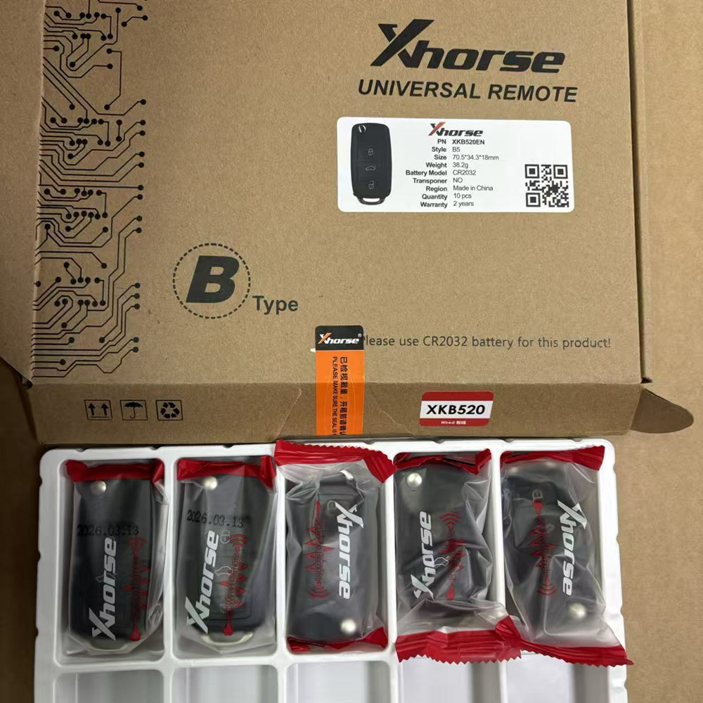 5 個 Xhorse XKB520EN ユニバーサルリモートキー VW B5 フリップ 3 ボタンワイヤーリモートキー第二世代 XKB501EN の交換