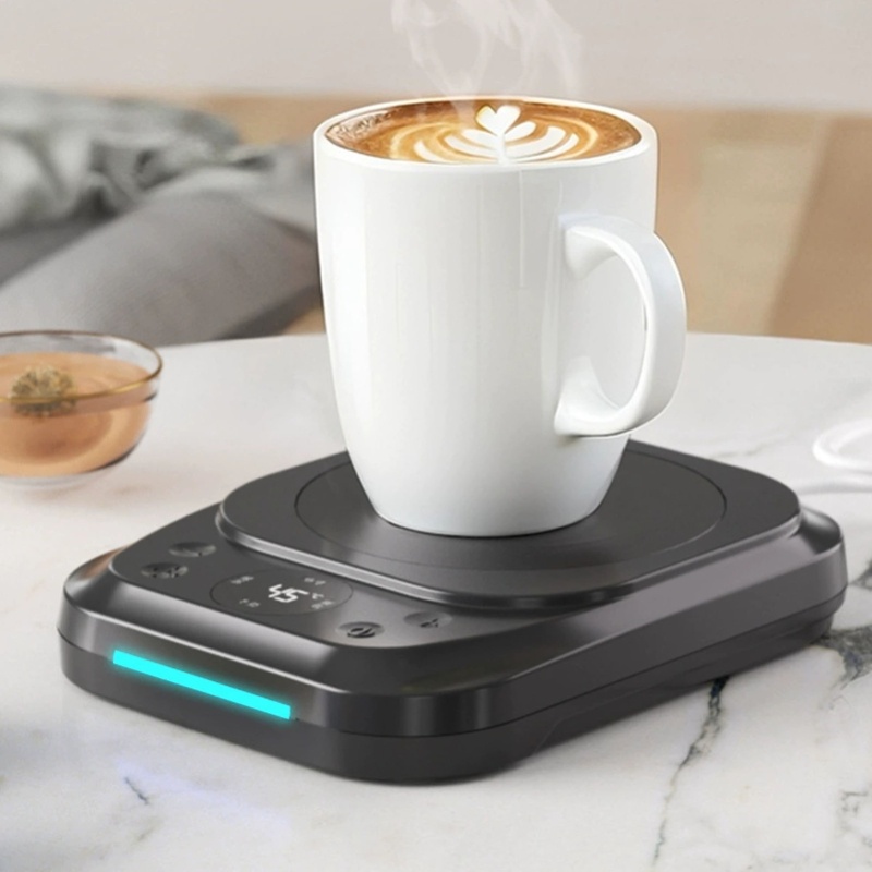 調節可能な110-180°Fマグウォーマーブラック多機能タッチコントロールタイマーサワー種スターターミルクコーヒー用