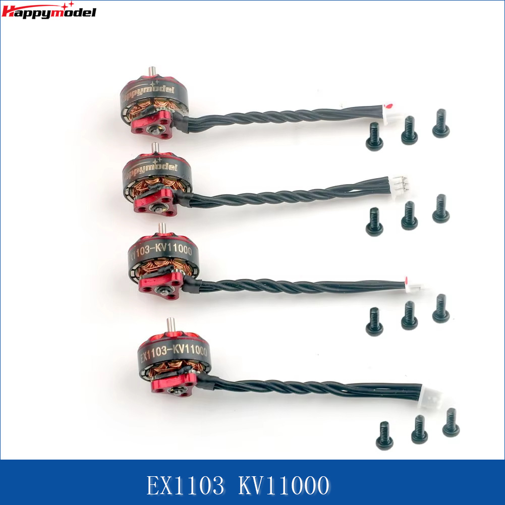 HappyModel EX1103 KV11000 1103 ブラシレスモーター 1-2S 1/4 個マイクロ FPV レーシングモーターフィット 90 ミリメートルベースライン 2S RC ドローンアクセサリー