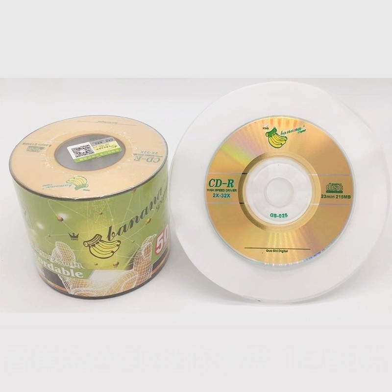 ミニ CD ディスクゴールデン 8 センチメートルブランクディスク 3 インチ CD-R 23 分 215 メガバイト 2X -32X 50 ピース/ロット