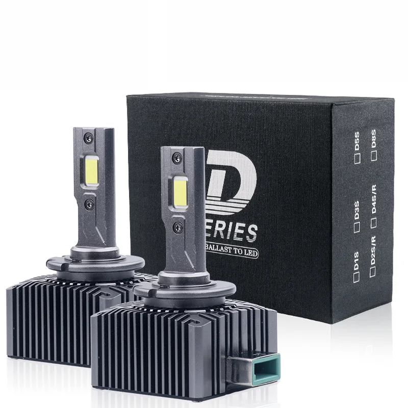2 個 D1S D3S D8S LED ヘッドライト HID 35 ワットユニバーサルカーライト D2S D4S ターボ LED 30000LM 両面 CSP チップ 6000K プラグ