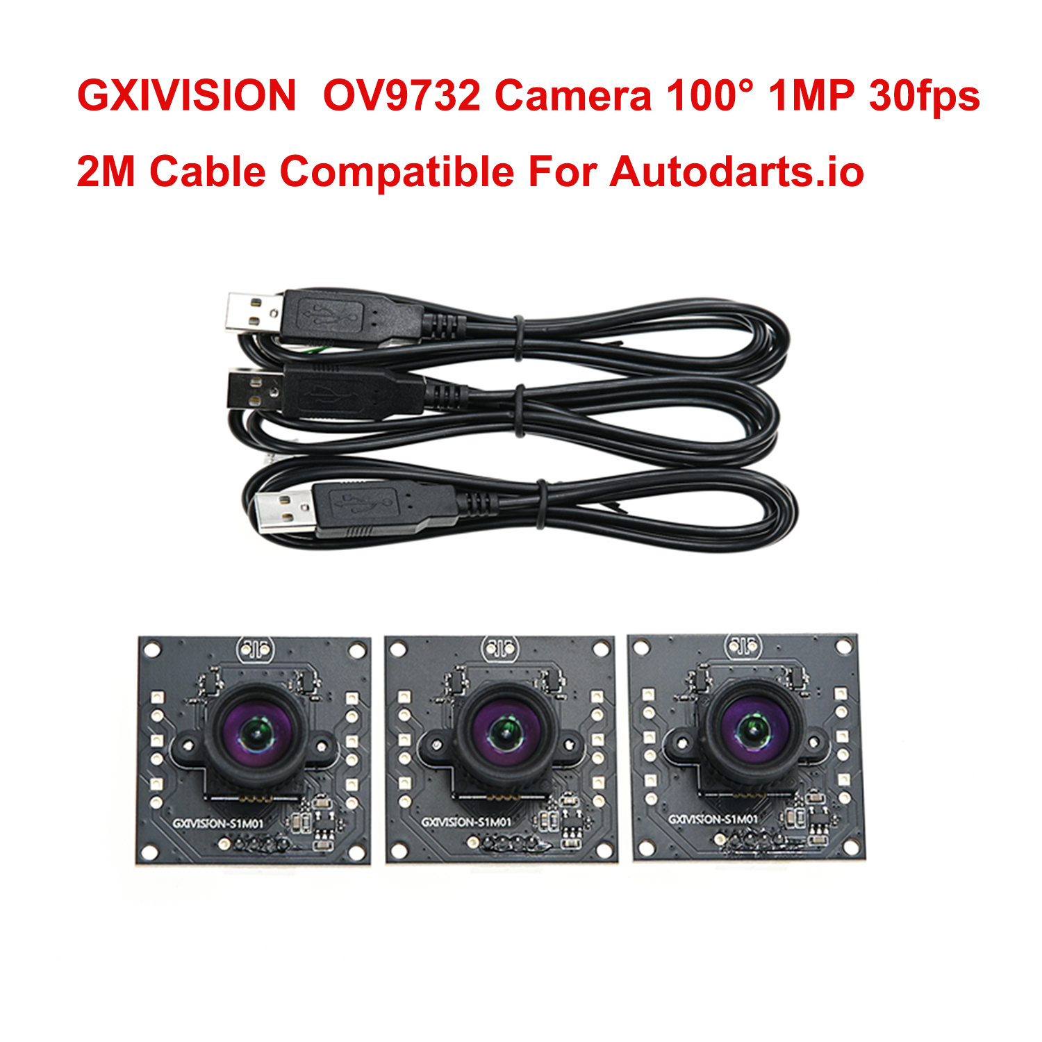 Autodarts Cam GXIVISION OV9732/OV2710 USB カメラモジュール 100 度 30FPS 2M ケーブル歪みなし、ドライブフリー