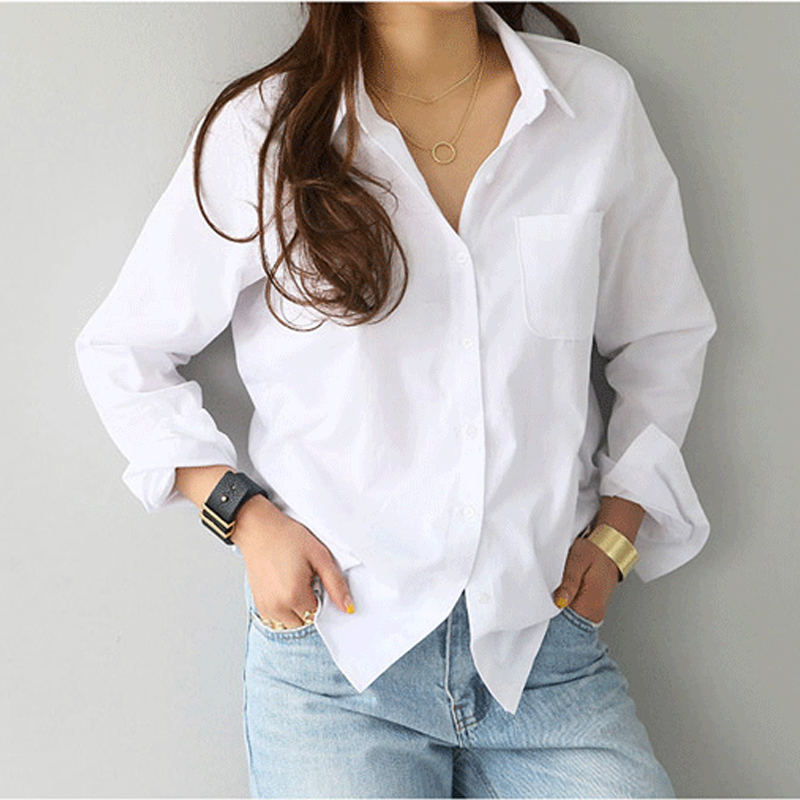 綿ブラウス白シャツファッション女性 Blusas Mujer デモーダ OL スタイルトップスカジュアルレディース長袖シャツとブラウス 3496