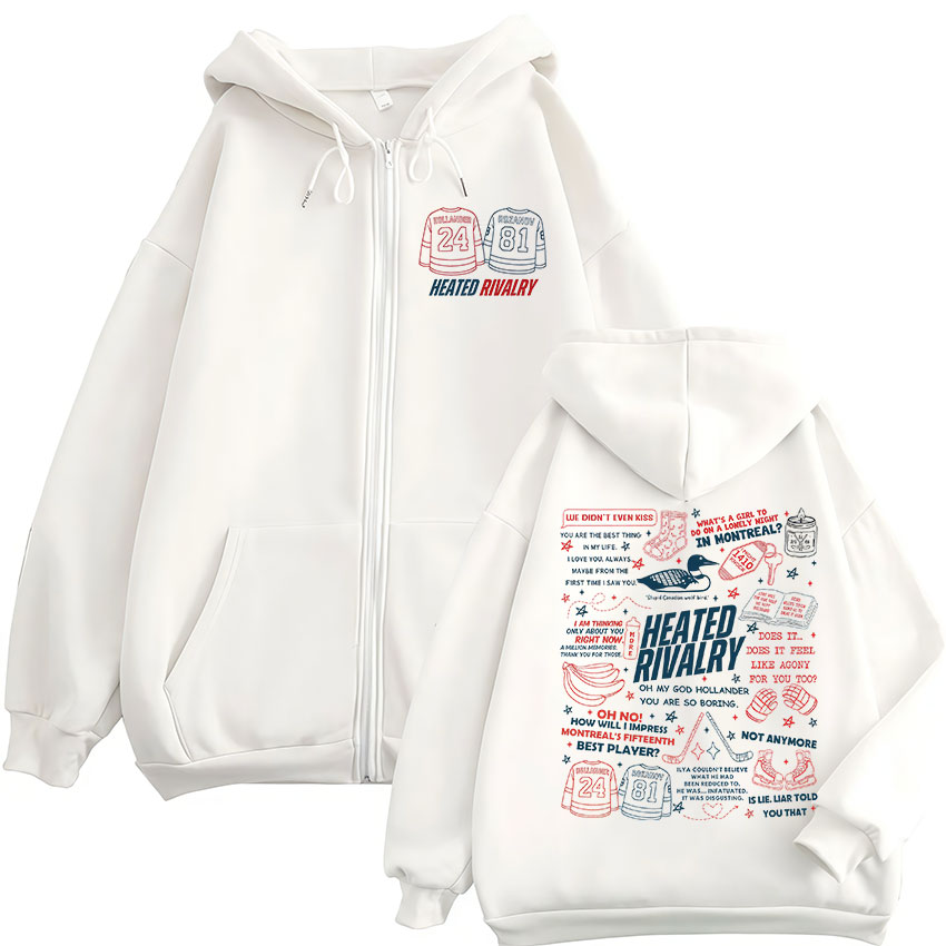 Heated Rivalry ホッケー カップル ジッパー パーカー シェーン ホランダー 24 イリヤ ロザノフ 81 ジャケット スウェットシャツ ユニセックス カジュアル オーバーサイズ パーカー