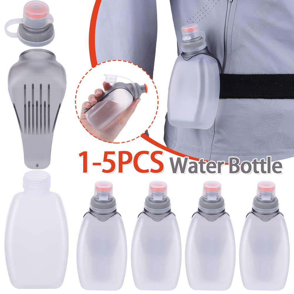 クリップ付き 250ml スクイーズウォーターボトル 1-5 個
