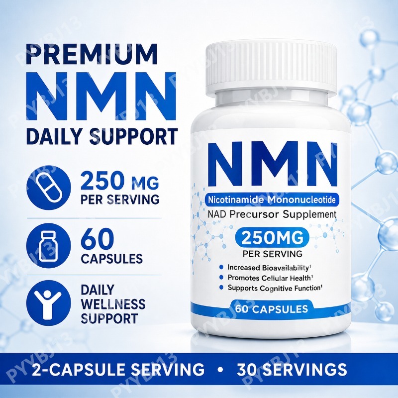 ニコチンアミド モノヌクレオチド (NMN) カプセル NAD 前駆体は生物学的利用能を高め、認知機能をサポート 60 カプセル