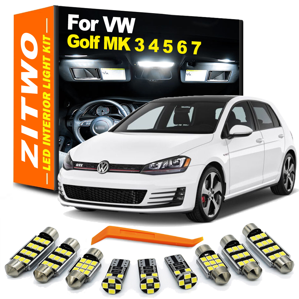 ZITWO フル LED インテリアフットライト荷物電球キット VW フォルクスワーゲンゴルフ 3 4 5 6 7 MK3 MK4 MK5 MK6 MK7 1991-2018 アクセサリー