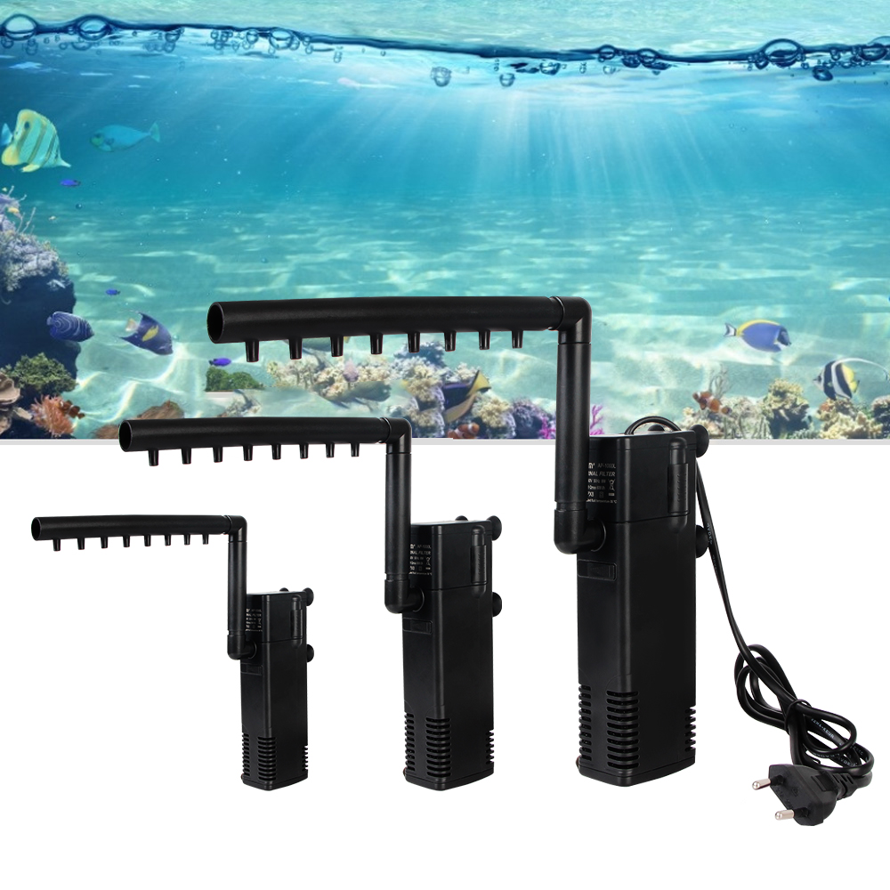 EU プラグ低レベル水水中浄水フィルターポンプカメタンクフィルター水族館の水槽酸素増加ポンプ酸素を追加