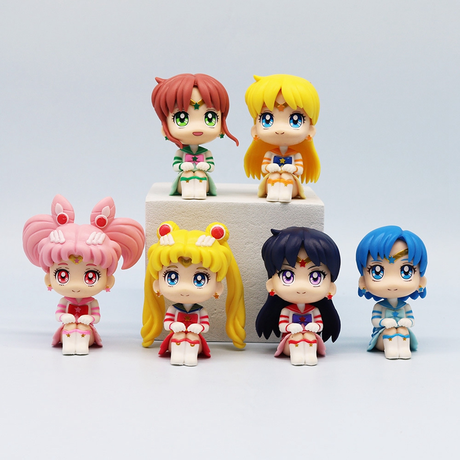 美少女戦士セーラームーンアニメフィギュアアクションフィギュアセーラーマーズジュピターマーキュリーヴィーナス置物玩具ホリデーギフト