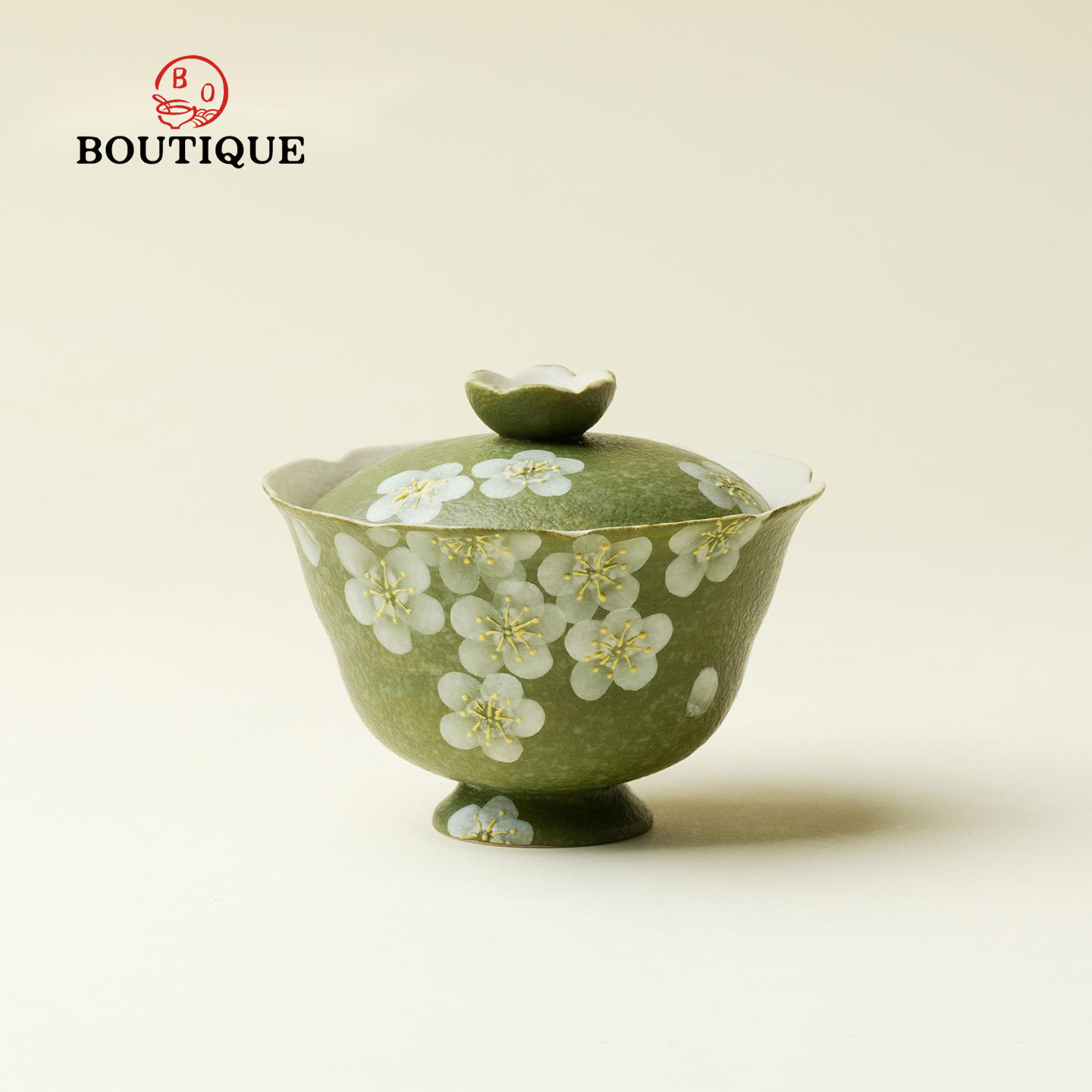 手描きの茶チュリーン白桜 Gaiwan 絶妙なセラミック茶ボウルツールカップカンフーカバー中国 Dawan 手作り Wan