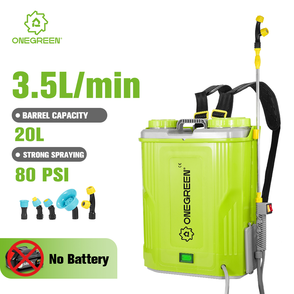 ONEGREEN 20L 高容量充電式電動噴霧器芝生庭噴霧灌漑電動工具マキタ 18V バッテリーピン