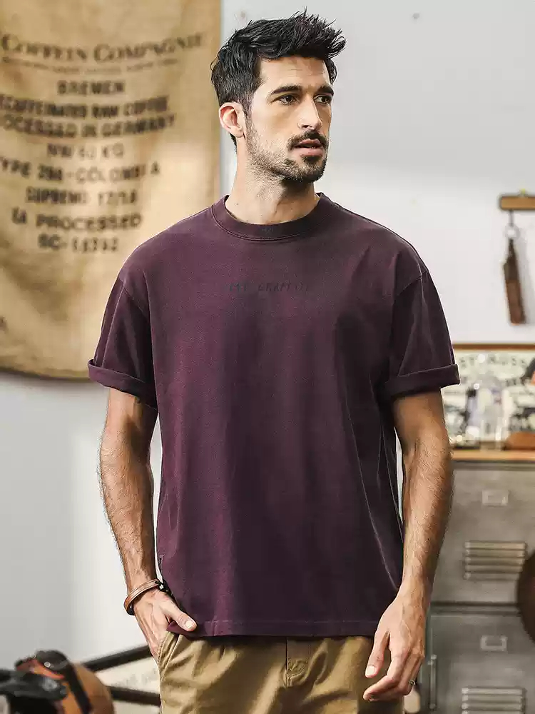 ZZH メンズ ファッション シンプル 夏 ラウンドネック パーソナライズ 半袖 Tシャツ YF197