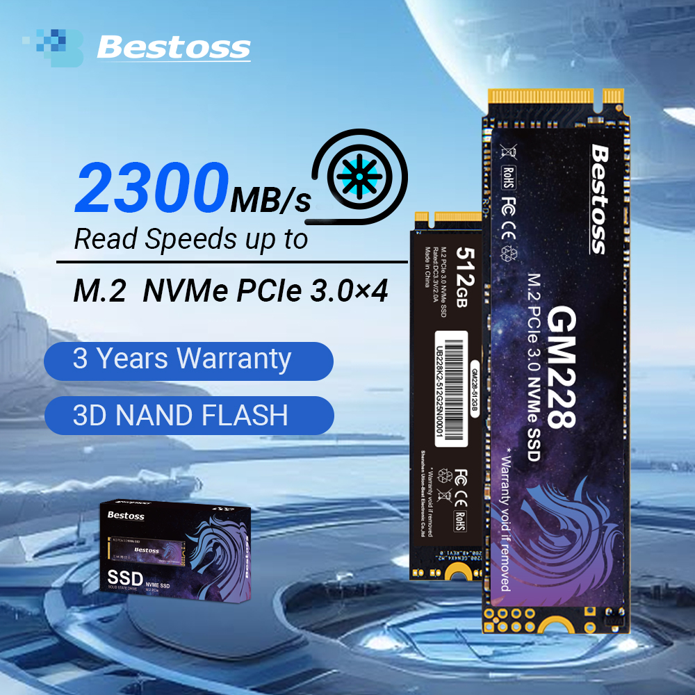 Bestoss PCIe Gen3x4 3D NAND NVMe M.2 インターフェイス SSD 256G 512GB 1TB 2TB Gen3 ソリッドステートドライブ ゲームエンターテイメント PC ラップトップ用