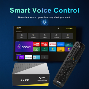 XCONN FOREVER X-CYBER 衛星受信機 Android IPTV セットトップボックス TVONAIR3 汎用Bluetoothリモコン検索機能・音声ショートカット・4GB/32GB・デュアルチャンネル