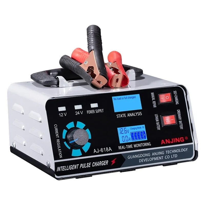 大電力 400 ワットバッテリー充電器 12 V/24 V 車のバッテリー充電器トリクルスマートパルス修理車 SUV トラックボート用