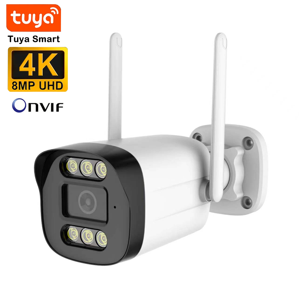 4K 8MP 5MP 2MP Tuya スマートライフ Onvif WIFI HD 防水屋外 P2P WiFi セキュリティ弾丸 CCTV 監視 IP カメラ