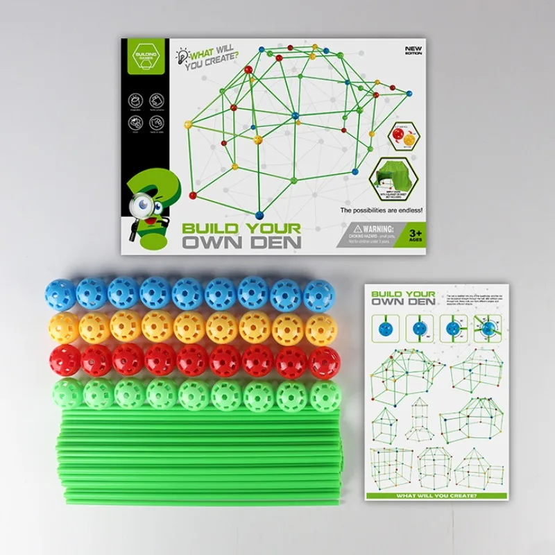 子供 DIY インサートビーズテントビル劇場おもちゃパズルブロック城トンネルおもちゃモデル構築のおもちゃ子供の誕生日ギフト