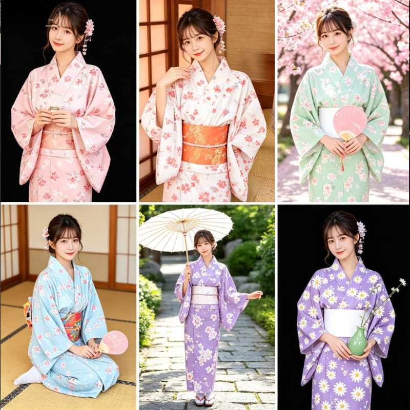 着物 新しいフォーマルな改良された和服、パーソナル スタジオ ポートレートとテーマの撮影用のレトロでエレガントなスタイルの衣装