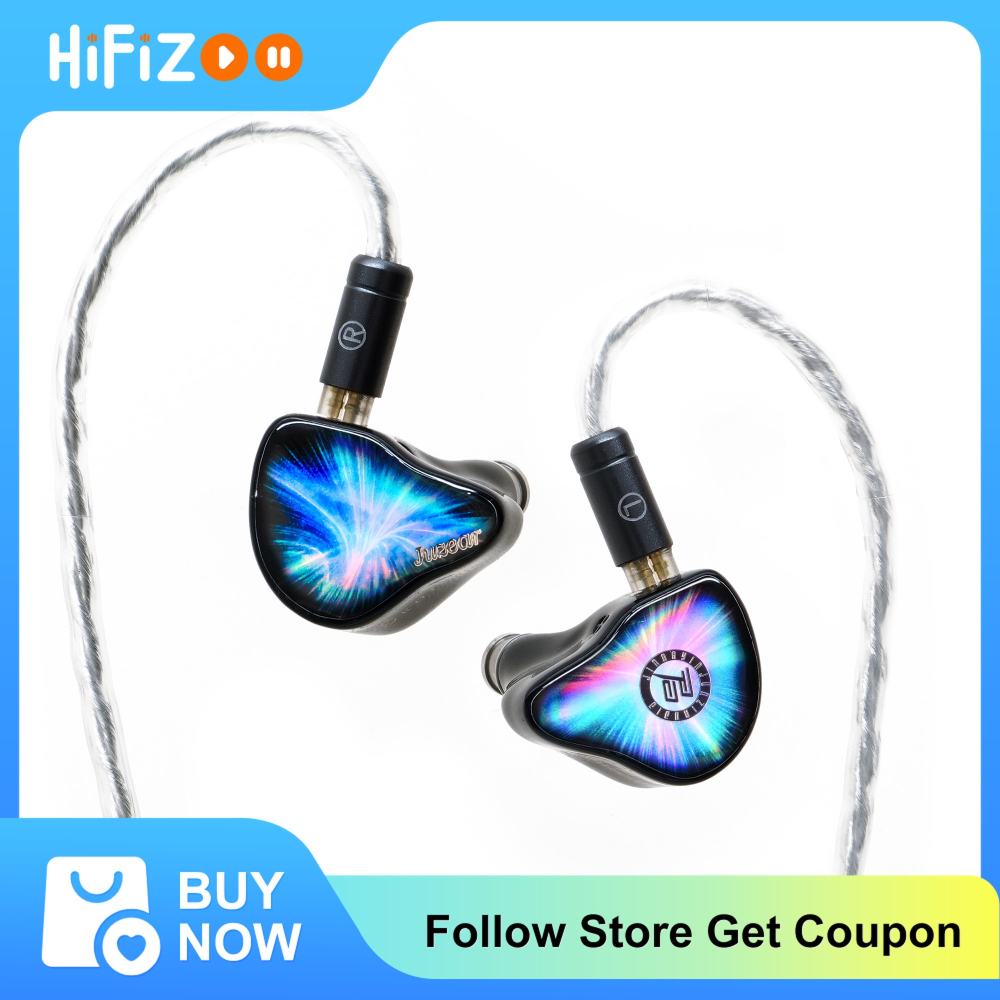 JUZEAR x KOTO Nebula 1DD 3BA 1Planar トライブリッド ドライバー IEM 3.5 4.4mm 交換可能なプラグ ケーブル付き有線インイヤー モニター HiFiZoo