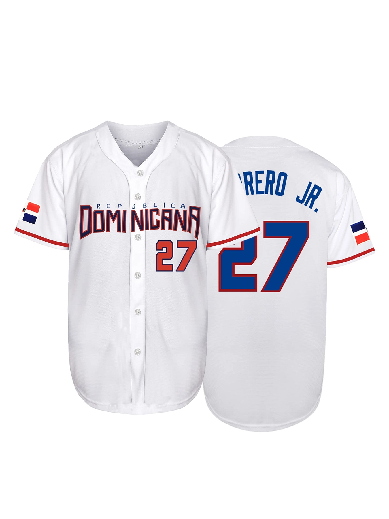 27 ドミニカーナ野球ジャージステッチレトロ代表チームスポーツアパレルカジュアルファンシャツ男性用青少年誕生日ギフト S-3XL