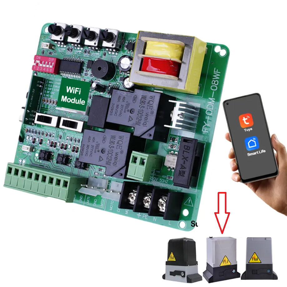 220V!! Tuya wifi スライドゲートオープナーモーターコントローラー回路カードマザーボードと互換性のある vevor モーターで動作します
