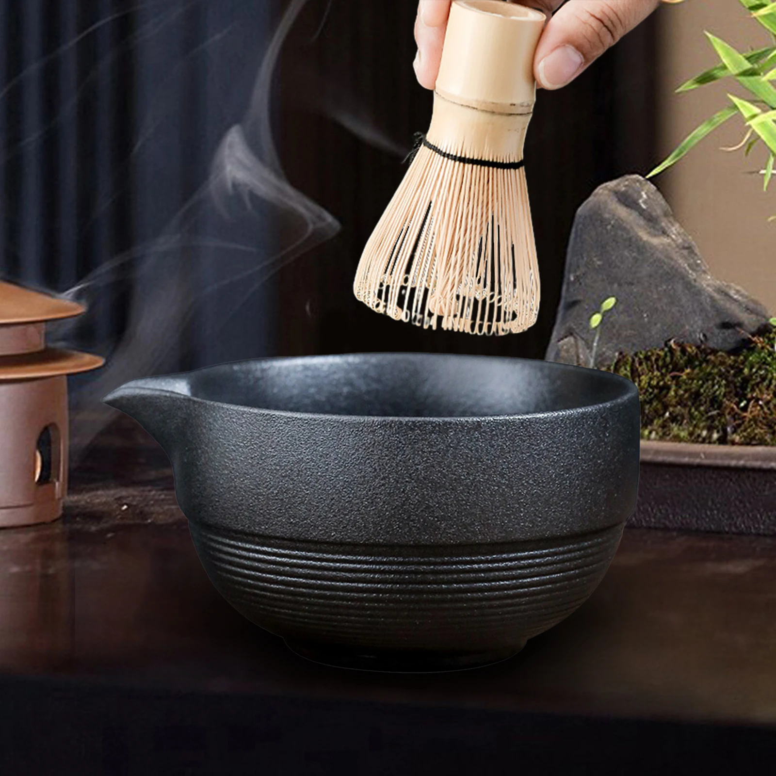480 ミリリットルセラミック手作り緑茶カップ手作り日本の伝統的な抹茶ボウル DIY 茶アクセサリーのためのお茶愛好家
