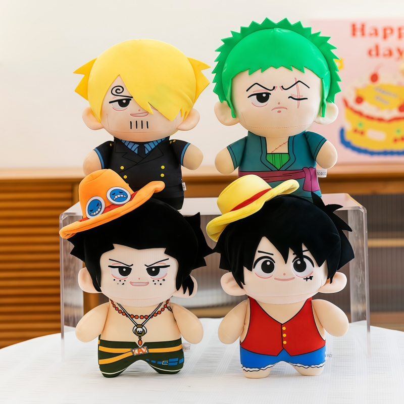 23 センチメートルワンピースちびぬいぐるみかわいい漫画アニメルフィゾロサンジエースフィギュアデスクトップ装飾、部屋の装飾おもちゃギフト