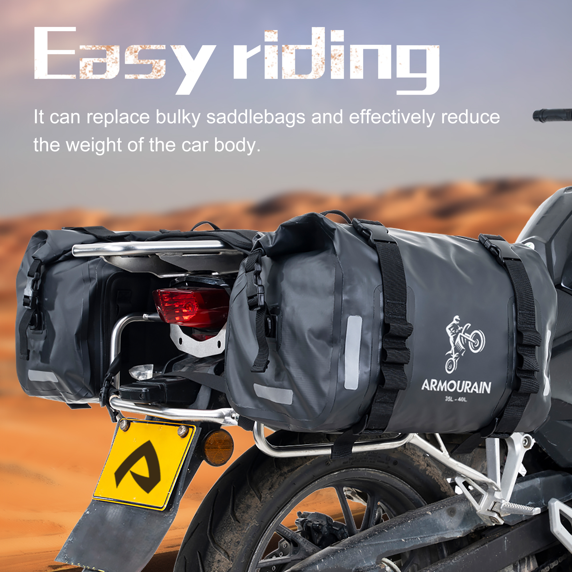 35L * 2 防水オートバイサイドバッグサドルバッグ荷物バッグヘルメットテールバッグバイク乗馬用品