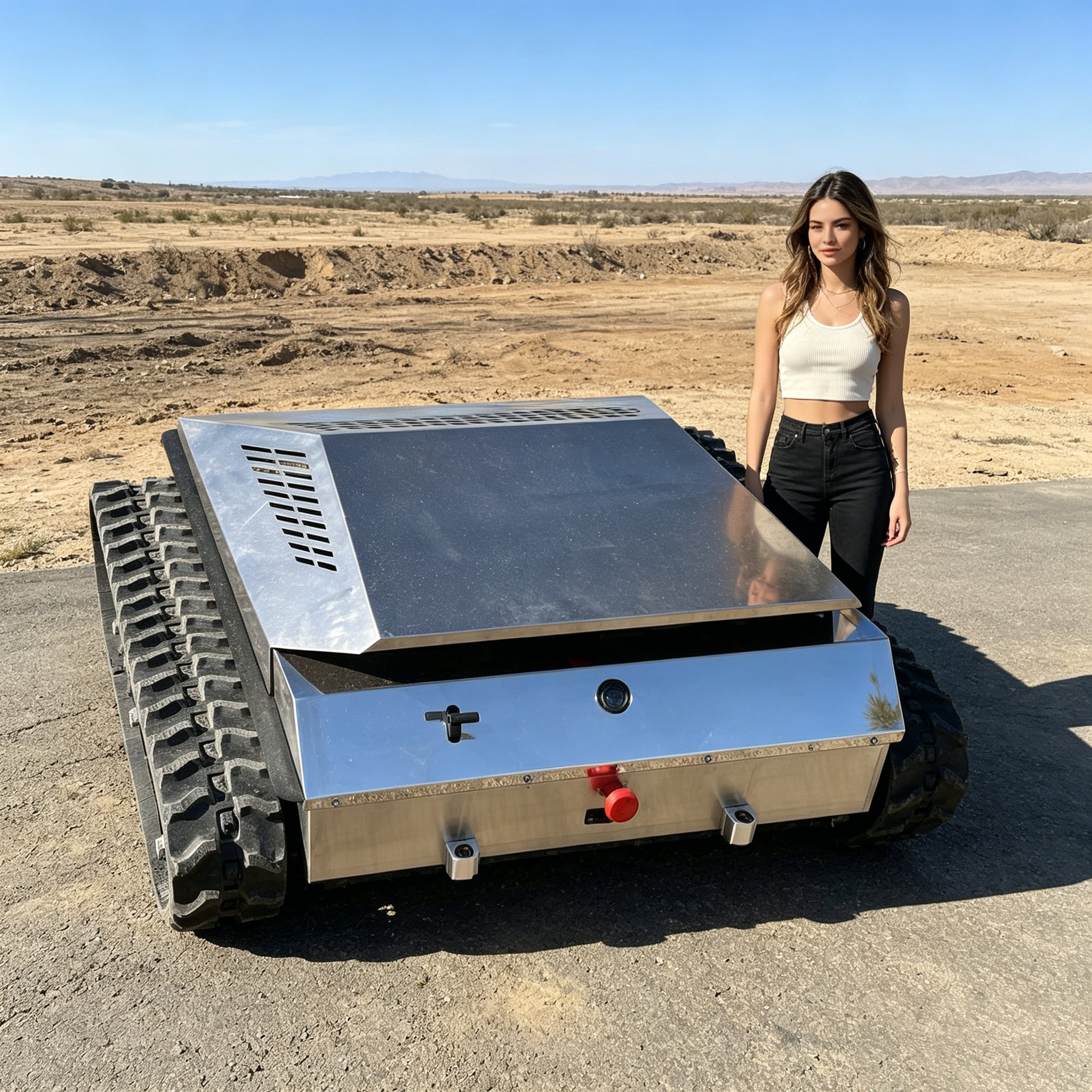 カスタマイズされた500Mリモートコントロール芝刈り機の操作、人間と機械の分離により、芝刈り操作がより快適かつ簡単になります