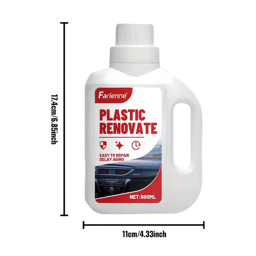 500ml 車用プラスチック研磨ペースト - 革、プラスチック、ビニール、布地用の多目的研磨剤 - 速乾性、残留物なし、車用